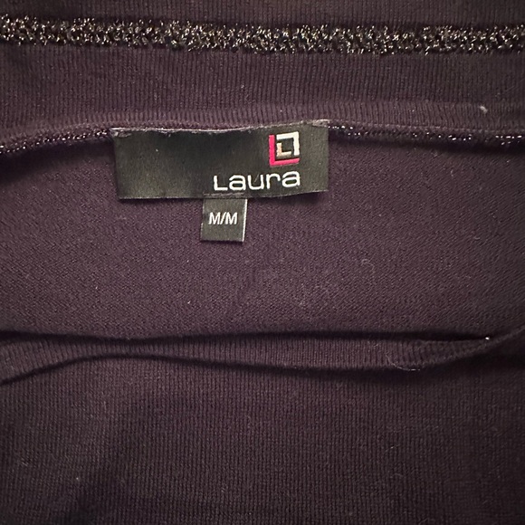 Laura long sleeve tinsel strip sweater. Medium. - Picture 6 of 6